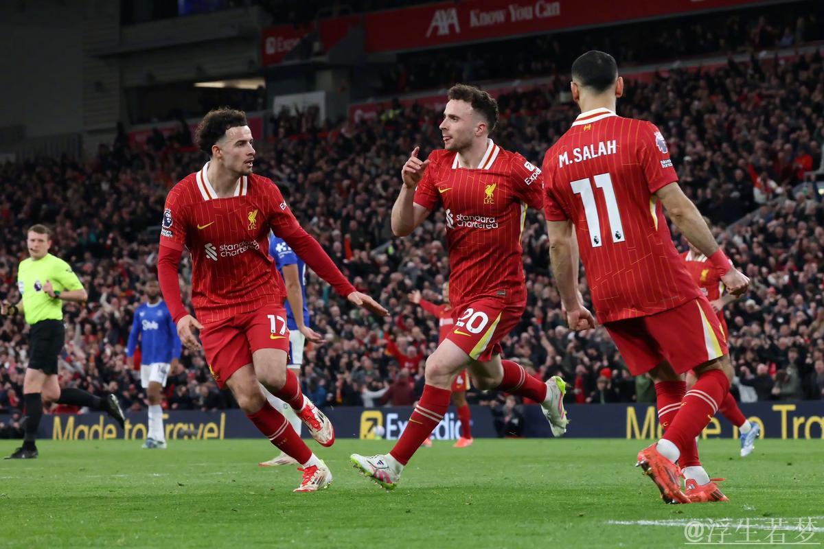 利物浦主场小胜埃弗顿 若塔精彩破门助球队获胜